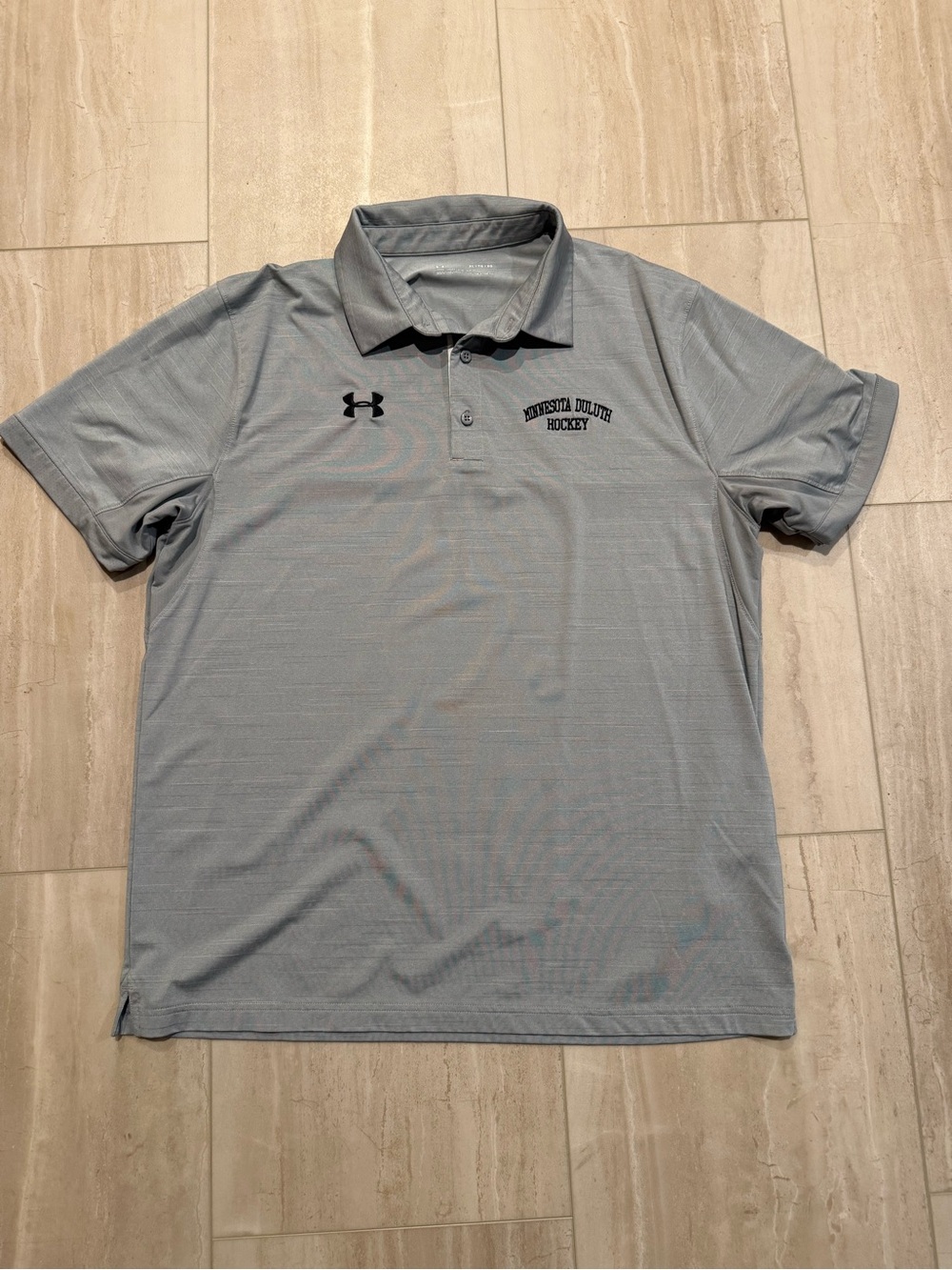 Under Armour Light Gray Men’s Polo with Team Embroidery